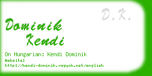 dominik kendi business card